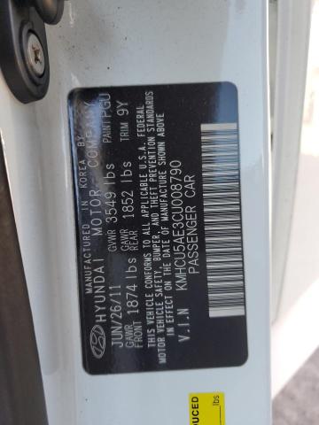 Photo 12 VIN: KMHCU5AE3CU008790 - HYUNDAI ACCENT GLS 