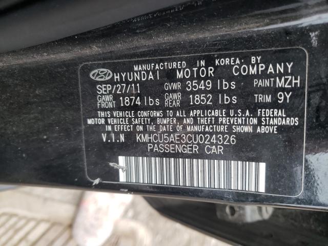 Photo 9 VIN: KMHCU5AE3CU024326 - HYUNDAI ACCENT GLS 