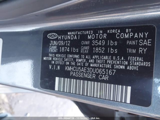 Photo 8 VIN: KMHCU5AE3DU065167 - HYUNDAI ACCENT 