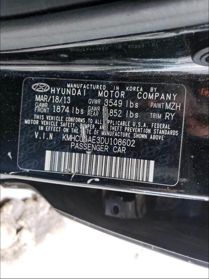 Photo 9 VIN: KMHCU5AE3DU108602 - HYUNDAI ACCENT GLS 