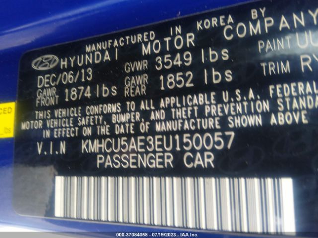 Photo 8 VIN: KMHCU5AE3EU150057 - HYUNDAI ACCENT 