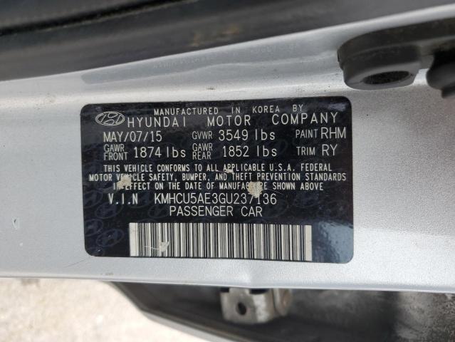 Photo 11 VIN: KMHCU5AE3GU237136 - HYUNDAI ACCENT 