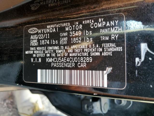 Photo 11 VIN: KMHCU5AE4CU018289 - HYUNDAI ACCENT 