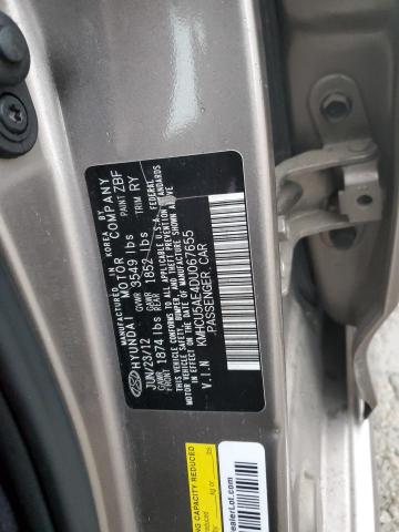 Photo 12 VIN: KMHCU5AE4DU067655 - HYUNDAI ACCENT 