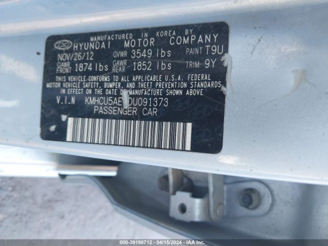 Photo 8 VIN: KMHCU5AE4DU091373 - HYUNDAI ACCENT 