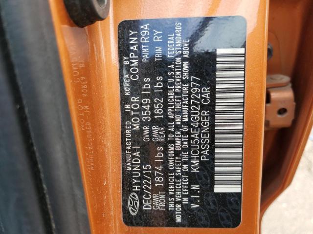 Photo 12 VIN: KMHCU5AE4GU272977 - HYUNDAI ACCENT 