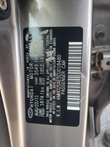 Photo 11 VIN: KMHCU5AE5CU018480 - HYUNDAI ACCENT 