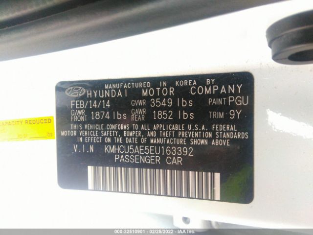 Photo 8 VIN: KMHCU5AE5EU163392 - HYUNDAI ACCENT 