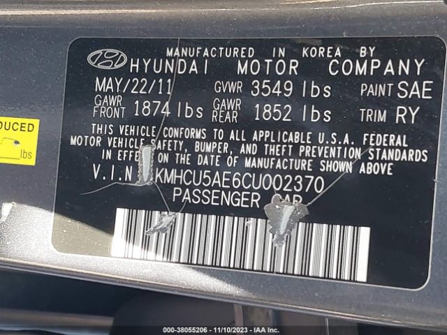 Photo 8 VIN: KMHCU5AE6CU002370 - HYUNDAI ACCENT 