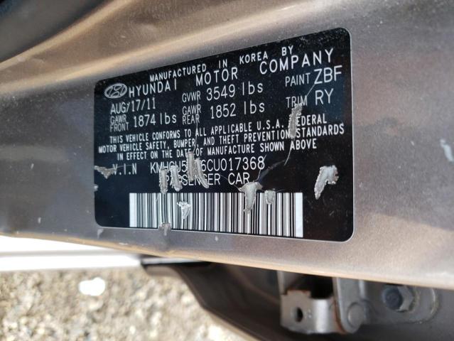 Photo 11 VIN: KMHCU5AE6CU017368 - HYUNDAI ACCENT GLS 