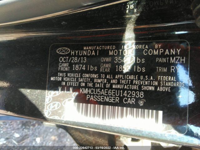 Photo 8 VIN: KMHCU5AE6EU142938 - HYUNDAI ACCENT 