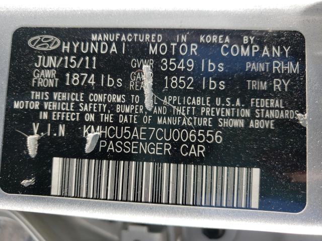 Photo 9 VIN: KMHCU5AE7CU006556 - HYUNDAI ACCENT GLS 