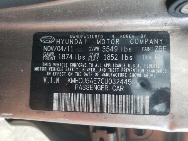 Photo 9 VIN: KMHCU5AE7CU032445 - HYUNDAI ACCENT GLS 