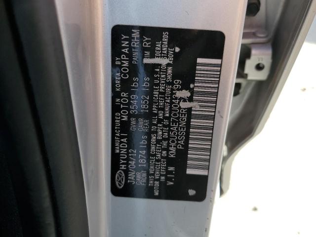 Photo 12 VIN: KMHCU5AE7CU043199 - HYUNDAI ACCENT GLS 