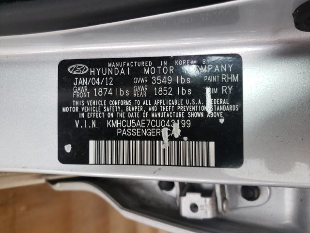 Photo 9 VIN: KMHCU5AE7CU043199 - HYUNDAI ACCENT GLS 