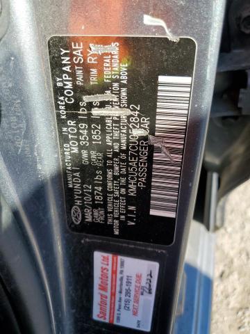 Photo 11 VIN: KMHCU5AE7CU052842 - HYUNDAI ACCENT GLS 