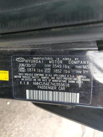 Photo 12 VIN: KMHCU5AE7HU353618 - HYUNDAI ACCENT SPO 