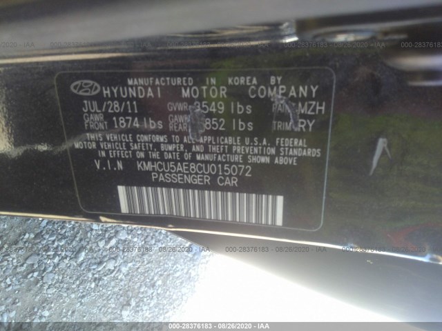 Photo 8 VIN: KMHCU5AE8CU015072 - HYUNDAI ACCENT 