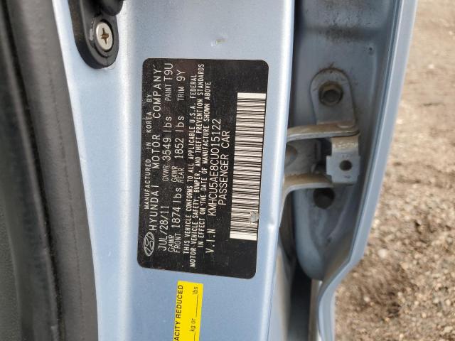 Photo 9 VIN: KMHCU5AE8CU015122 - HYUNDAI ACCENT GLS 