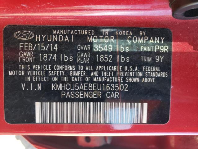 Photo 12 VIN: KMHCU5AE8EU163502 - HYUNDAI ACCENT 