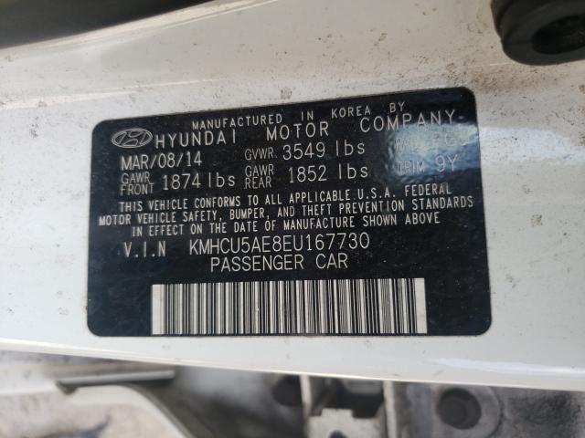 Photo 9 VIN: KMHCU5AE8EU167730 - HYUNDAI ACCENT GLS 