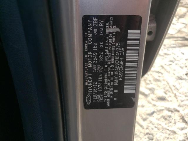 Photo 9 VIN: KMHCU5AE9CU049375 - HYUNDAI ACCENT GLS 