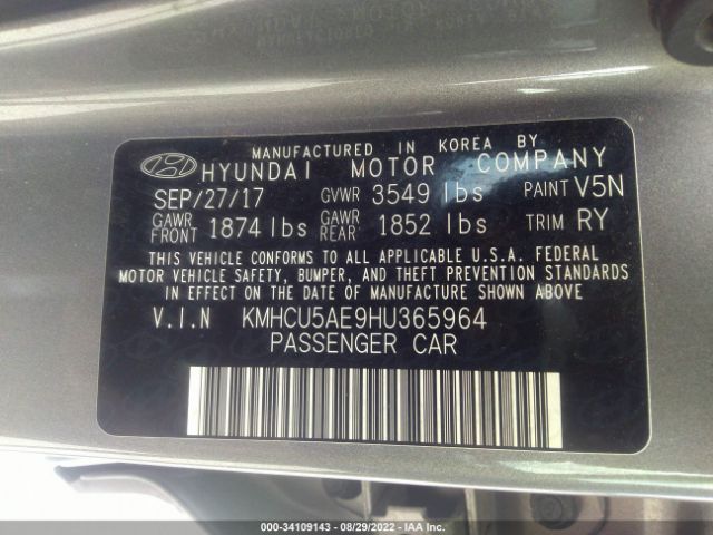 Photo 8 VIN: KMHCU5AE9HU365964 - HYUNDAI ACCENT 