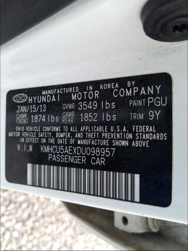 Photo 9 VIN: KMHCU5AEXDU098957 - HYUNDAI ACCENT 