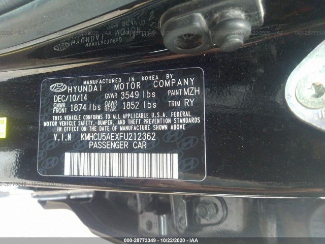 Photo 8 VIN: KMHCU5AEXFU212362 - HYUNDAI ACCENT 