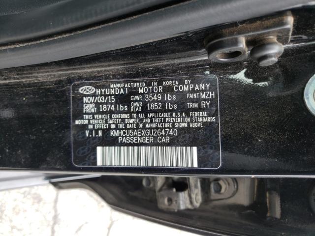 Photo 9 VIN: KMHCU5AEXGU264740 - HYUNDAI ACCENT SPO 