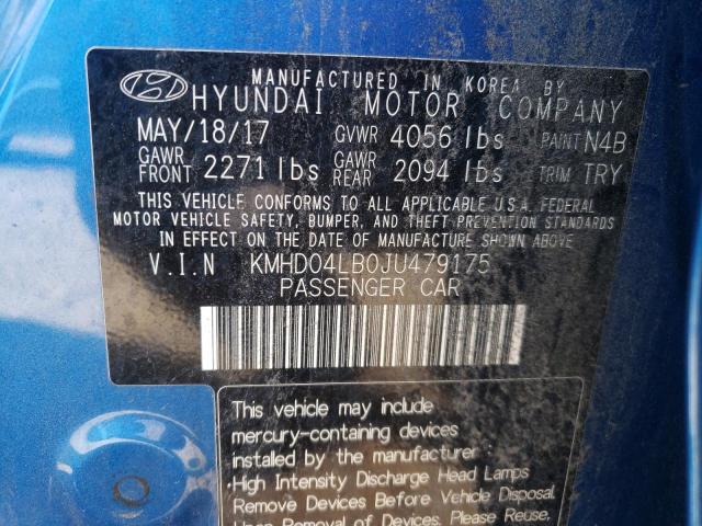 Photo 9 VIN: KMHD04LB0JU479175 - HYUNDAI ELANTRA SP 