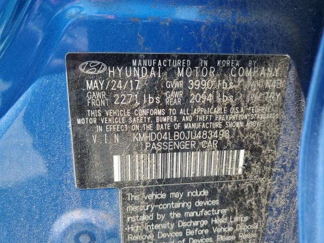 Photo 11 VIN: KMHD04LB0JU483498 - HYUNDAI ELANTRA SP 