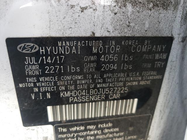 Photo 9 VIN: KMHD04LB0JU527225 - HYUNDAI ELANTRA SP 