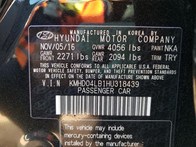 Photo 9 VIN: KMHD04LB1HU318439 - HYUNDAI ELANTRA SPORT 