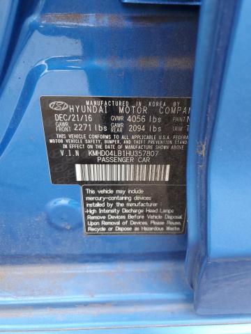 Photo 11 VIN: KMHD04LB1HU357807 - HYUNDAI ELANTRA SP 