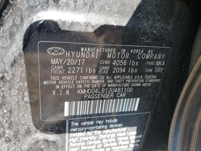 Photo 12 VIN: KMHD04LB1JU481100 - HYUNDAI ELANTRA SP 