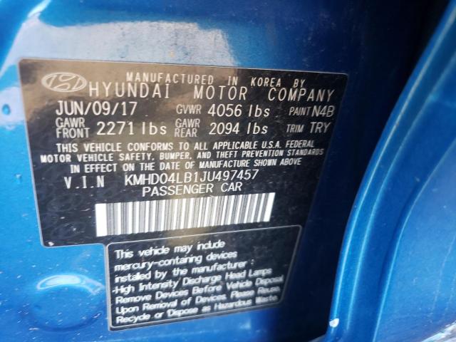 Photo 9 VIN: KMHD04LB1JU497457 - HYUNDAI ELANTRA SP 