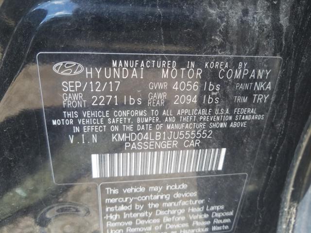 Photo 9 VIN: KMHD04LB1JU555552 - HYUNDAI ELANTRA SP 