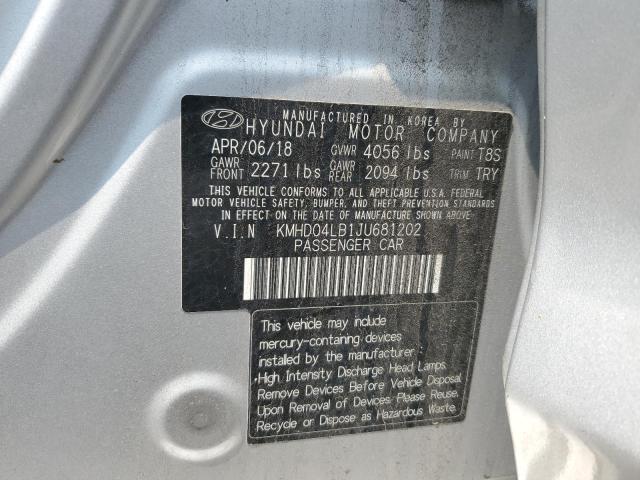 Photo 11 VIN: KMHD04LB1JU681202 - HYUNDAI ELANTRA SP 