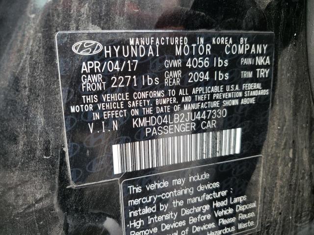 Photo 12 VIN: KMHD04LB2JU447330 - HYUNDAI ELANTRA SP 