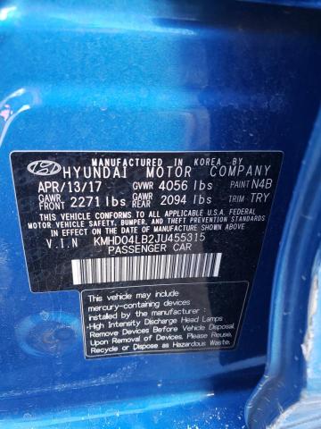 Photo 11 VIN: KMHD04LB2JU455315 - HYUNDAI ELANTRA SP 