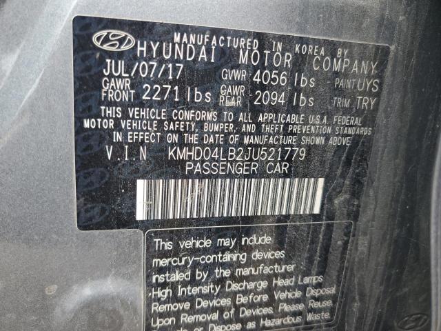 Photo 11 VIN: KMHD04LB2JU521779 - HYUNDAI ELANTRA SP 