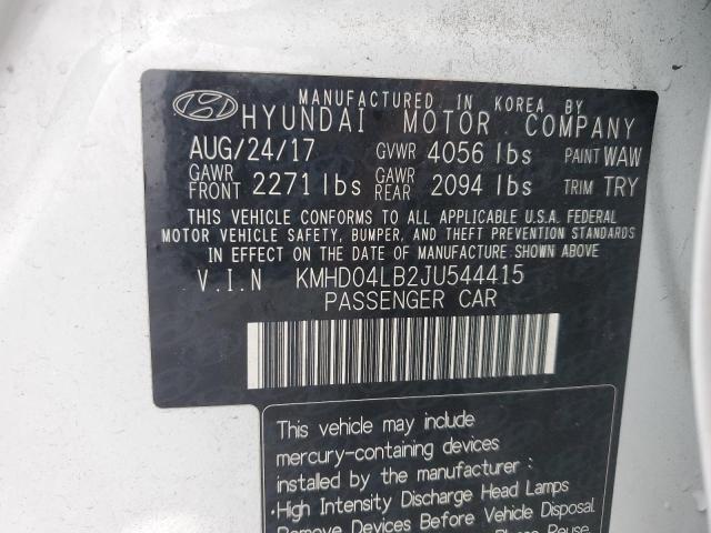 Photo 11 VIN: KMHD04LB2JU544415 - HYUNDAI ELANTRA SP 