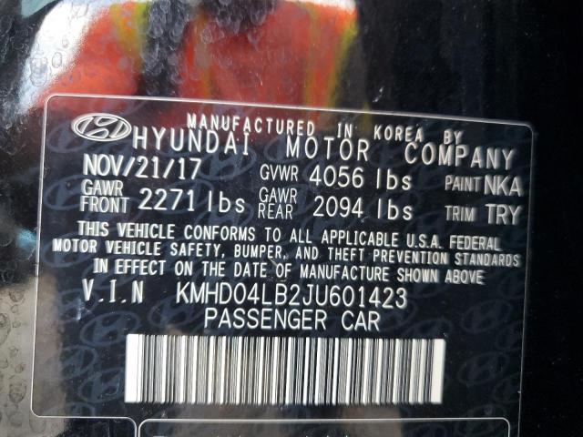 Photo 12 VIN: KMHD04LB2JU601423 - HYUNDAI ELANTRA SP 