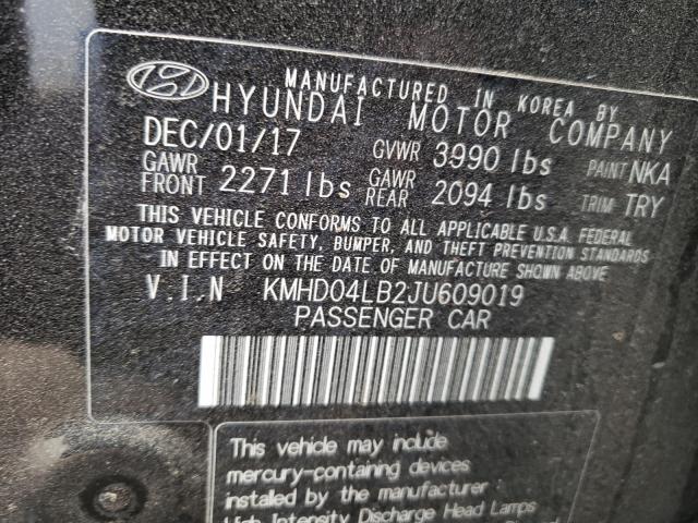 Photo 9 VIN: KMHD04LB2JU609019 - HYUNDAI ELANTRA SP 