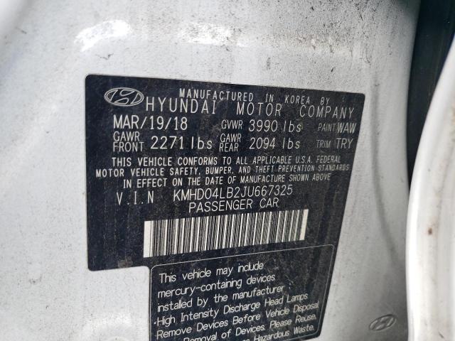 Photo 11 VIN: KMHD04LB2JU667325 - HYUNDAI ELANTRA SP 