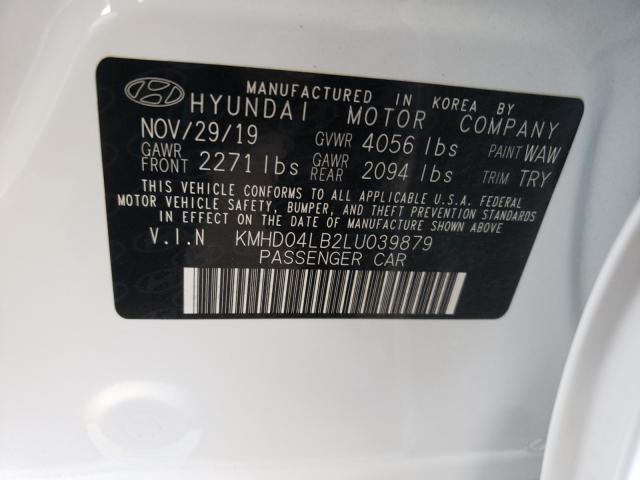 Photo 9 VIN: KMHD04LB2LU039879 - HYUNDAI ELANTRA SP 