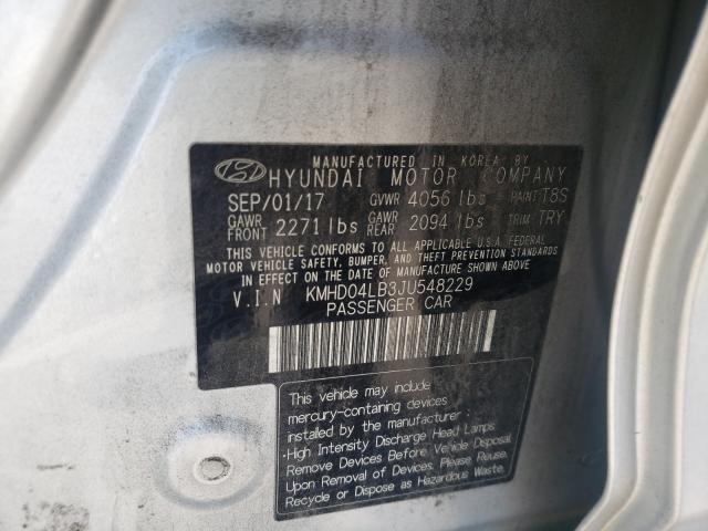 Photo 9 VIN: KMHD04LB3JU548229 - HYUNDAI ELANTRA SP 