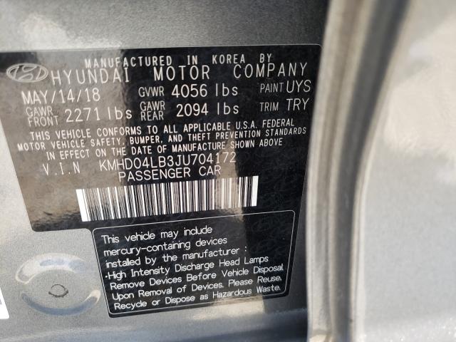 Photo 9 VIN: KMHD04LB3JU704172 - HYUNDAI ELANTRA SP 