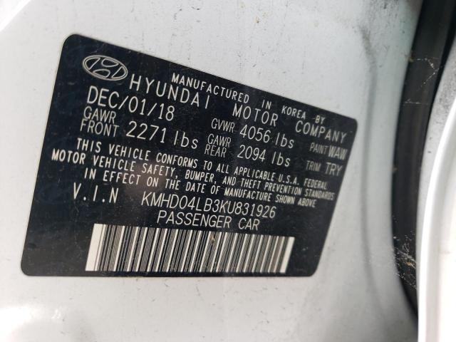 Photo 11 VIN: KMHD04LB3KU831926 - HYUNDAI ELANTRA 